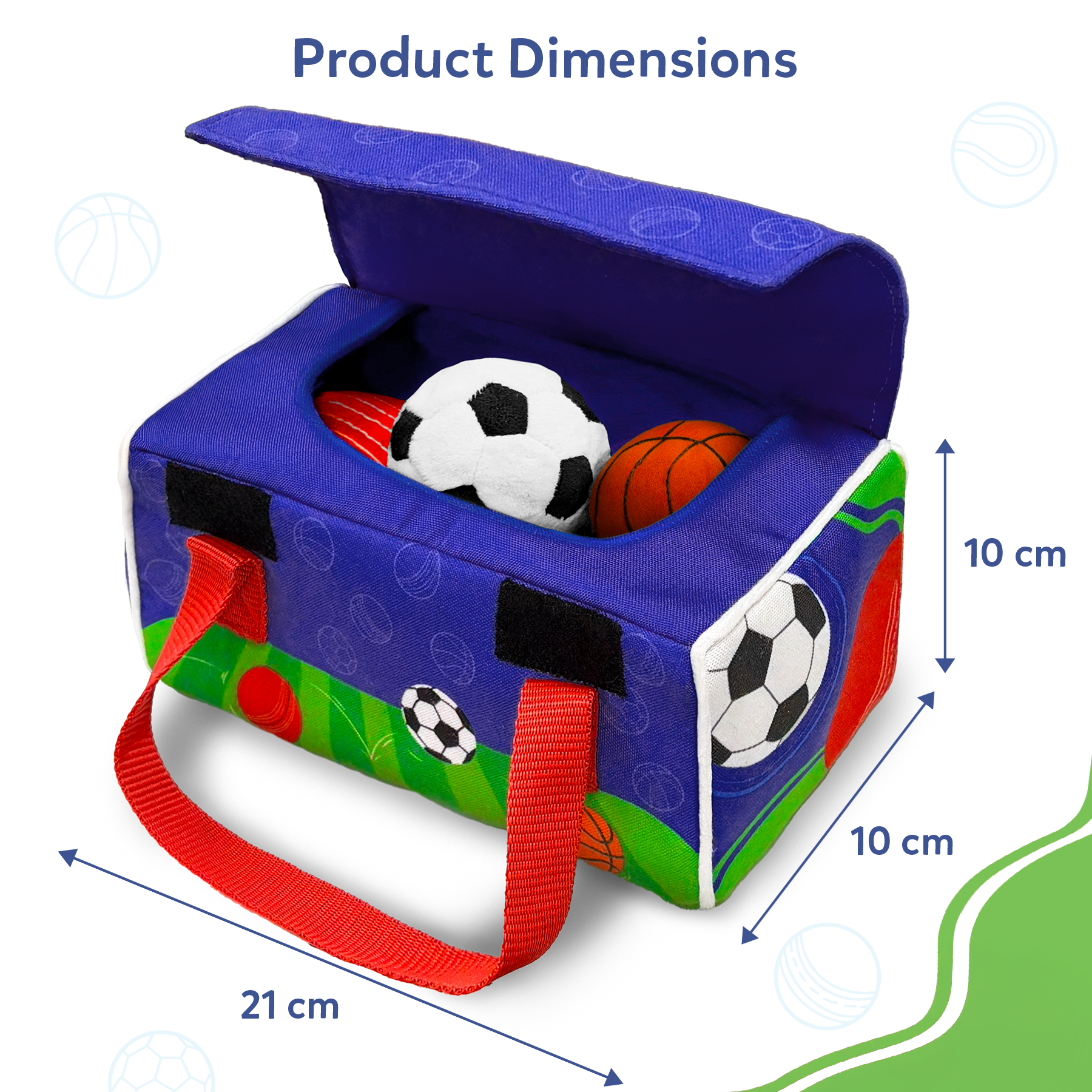Skillmatics Plush Sports Bag Playset for Babies (3 Pc)