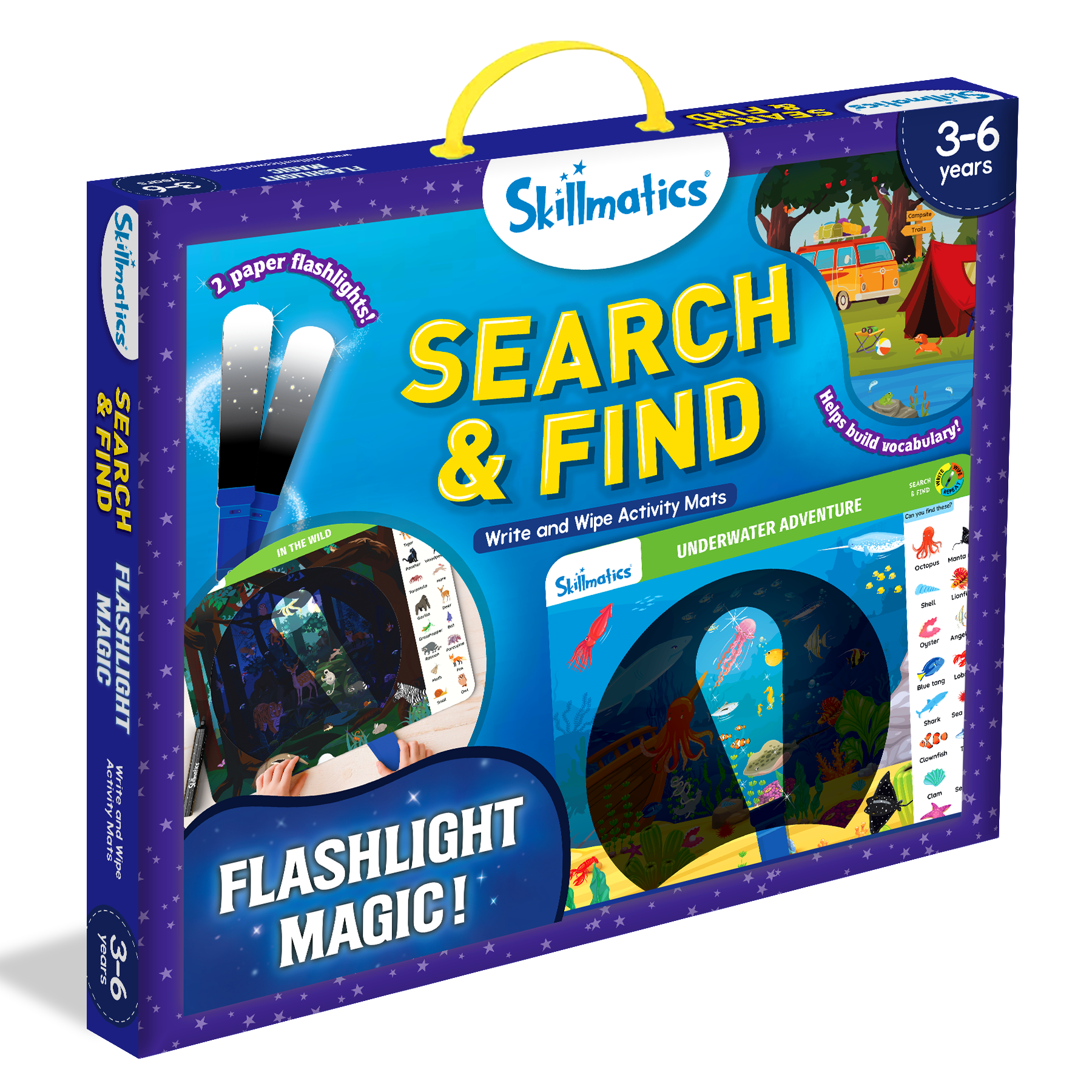 Skillmatics Preschool Learning Activity - Search and Find Flashlight Magic, Educational Game for Kids, Toddlers Who Love Toys, Art & Craft Activities, Gifts for Girls and Boys Ages 3, 4, 5, 6