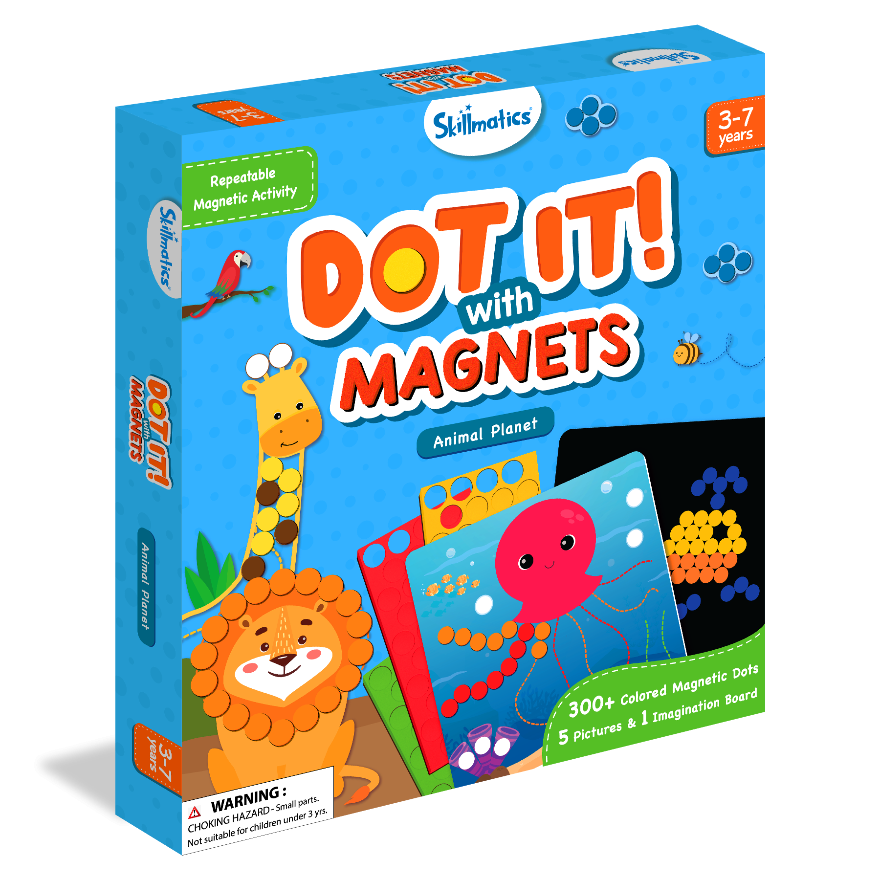 Skillmatics Art Activity Dot It with Magnets - Animals, No Mess Repeatable Art for Kids, Craft Kits, DIY Activity, Gifts for Ages 4 to 7
