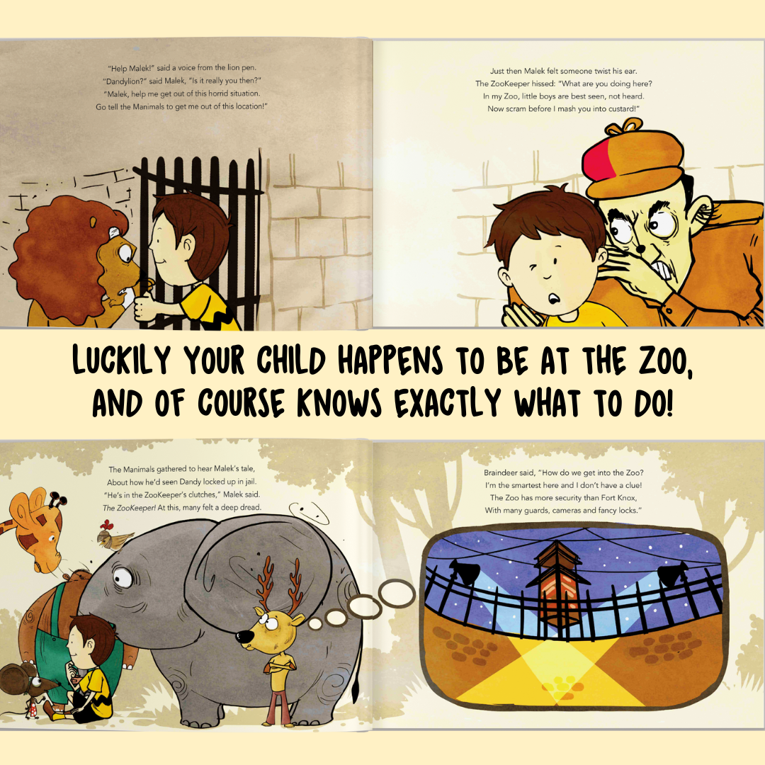 Personalised Storybook -  The ZooKeeper; Should Animals Be Kept In A Zoo?