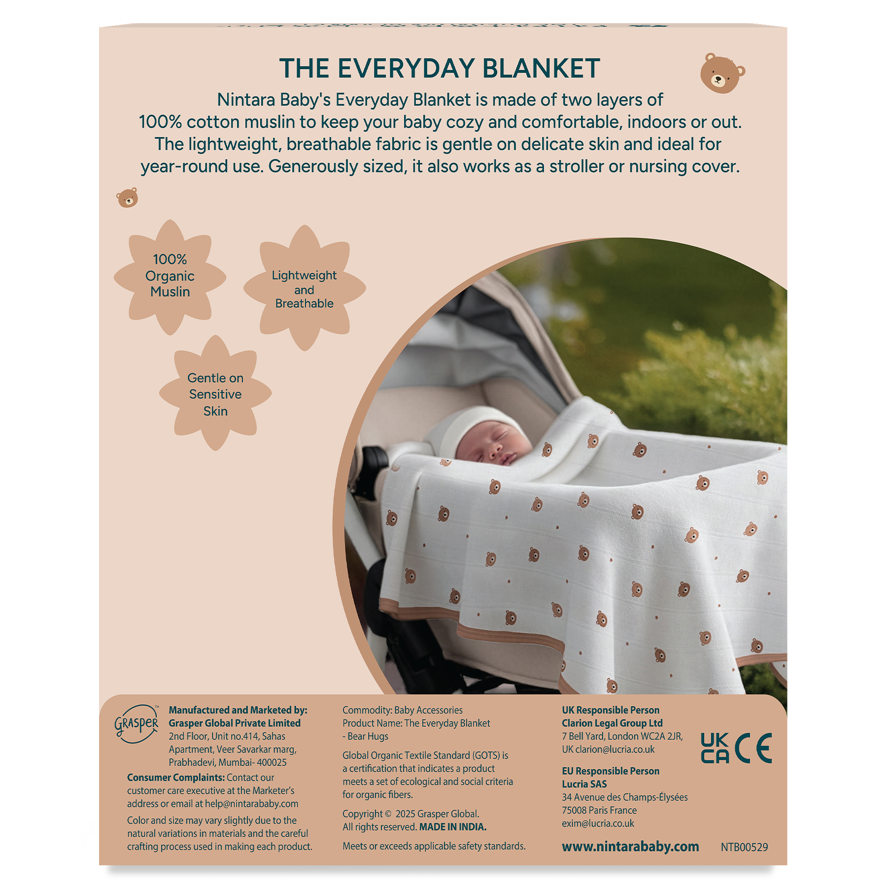 NINTARABABY Breezy Blanket  / Everyday Blanket / Little Comforter