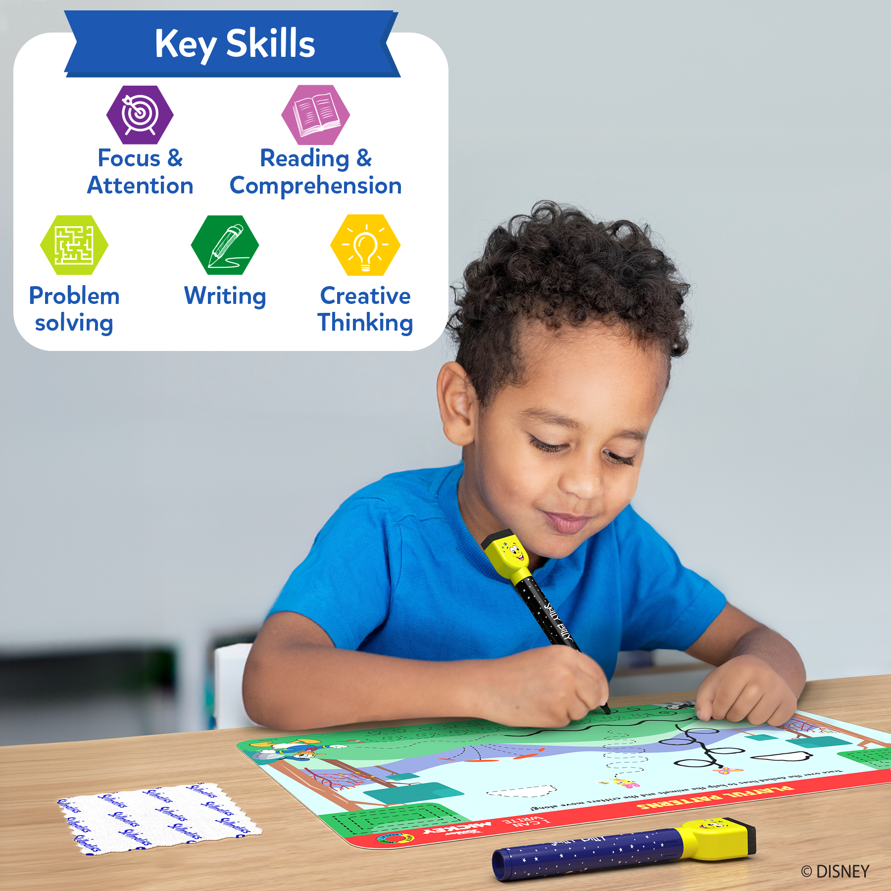 Skillmatics Preschool Learning Activity - I Can Write Disney Junior Mickey Mouse, Educational Game for Kids, Toddlers, Preschoolers Who Love Toys, Art & Craft Activities, Gifts for Ages 3, 4, 5, 6