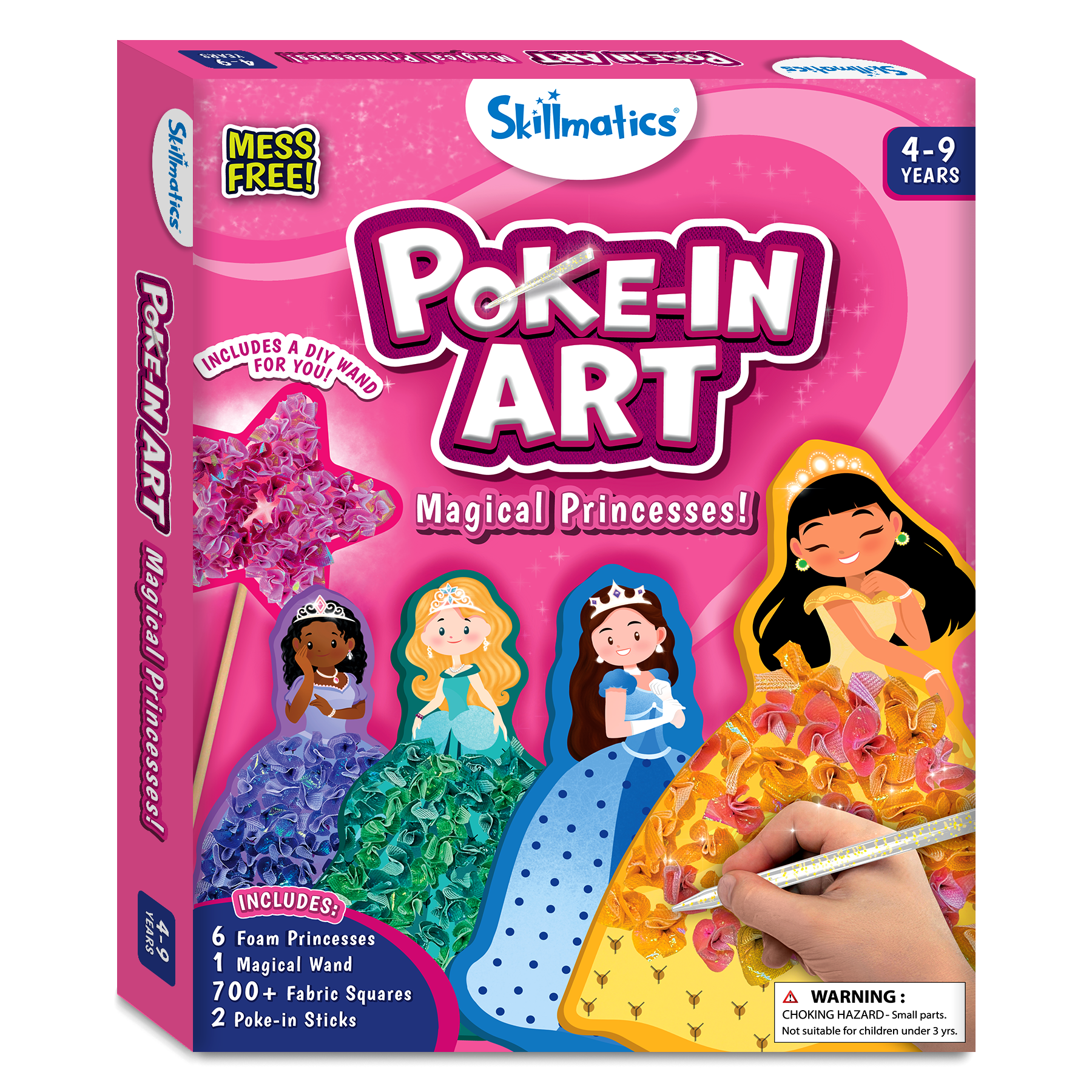 Skillmatics Art & Craft Activity - Poke-in Art Magical Princesses, Mess-Free Art for Kids, Craft Kits, DIY Activity, Gifts for Girls & Boys Ages 4, 5, 6, 7, 8, 9