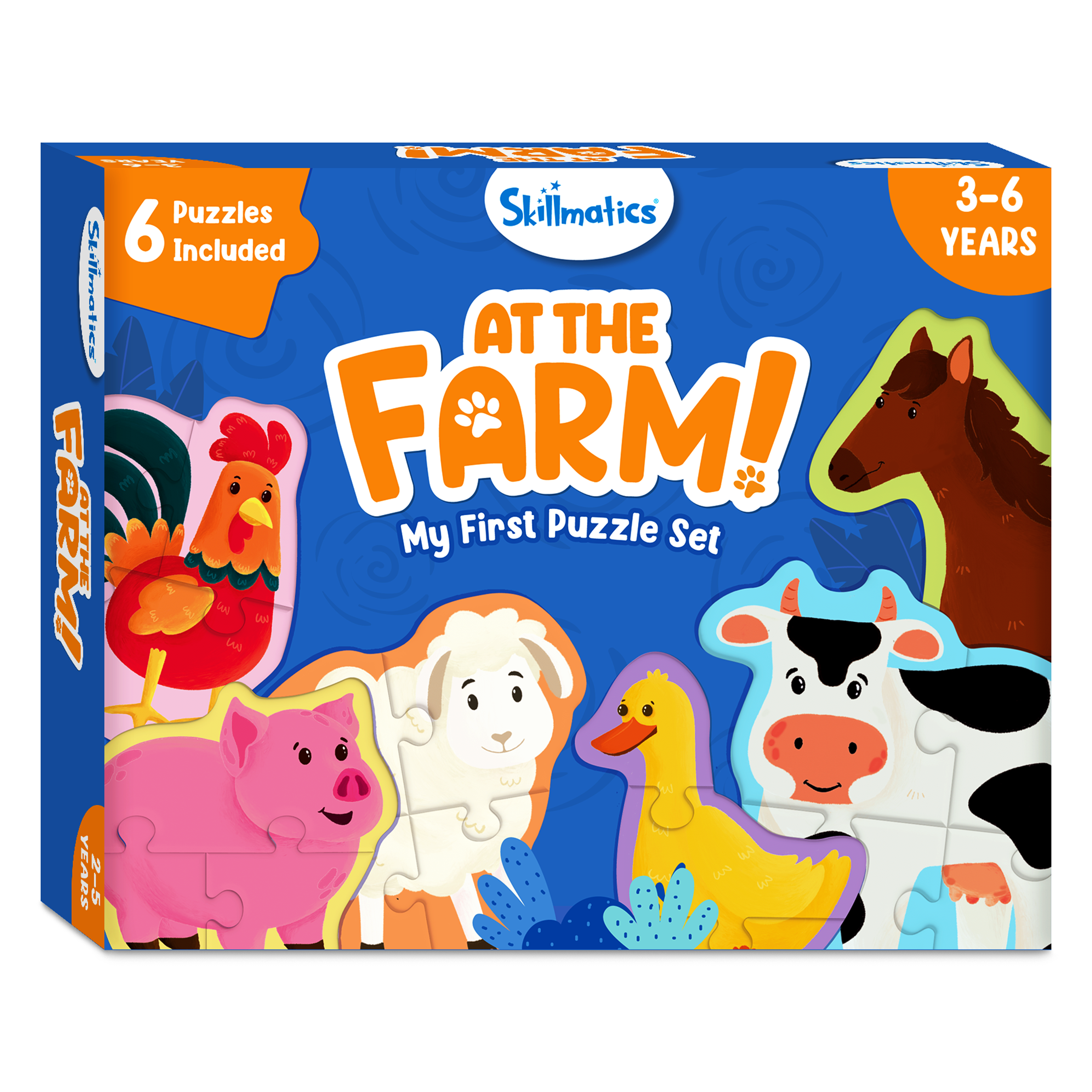 Skillmatics My First Puzzle Set - 21 Piece Farm Animal Jigsaw Puzzles, Educational Toddler Toy, Gifts For Kids Ages 3 To 6