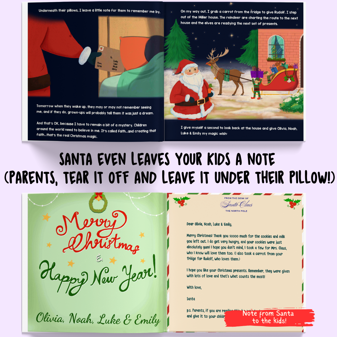 Santa's Visit to our House  (Personalized Children's Christmas Book)