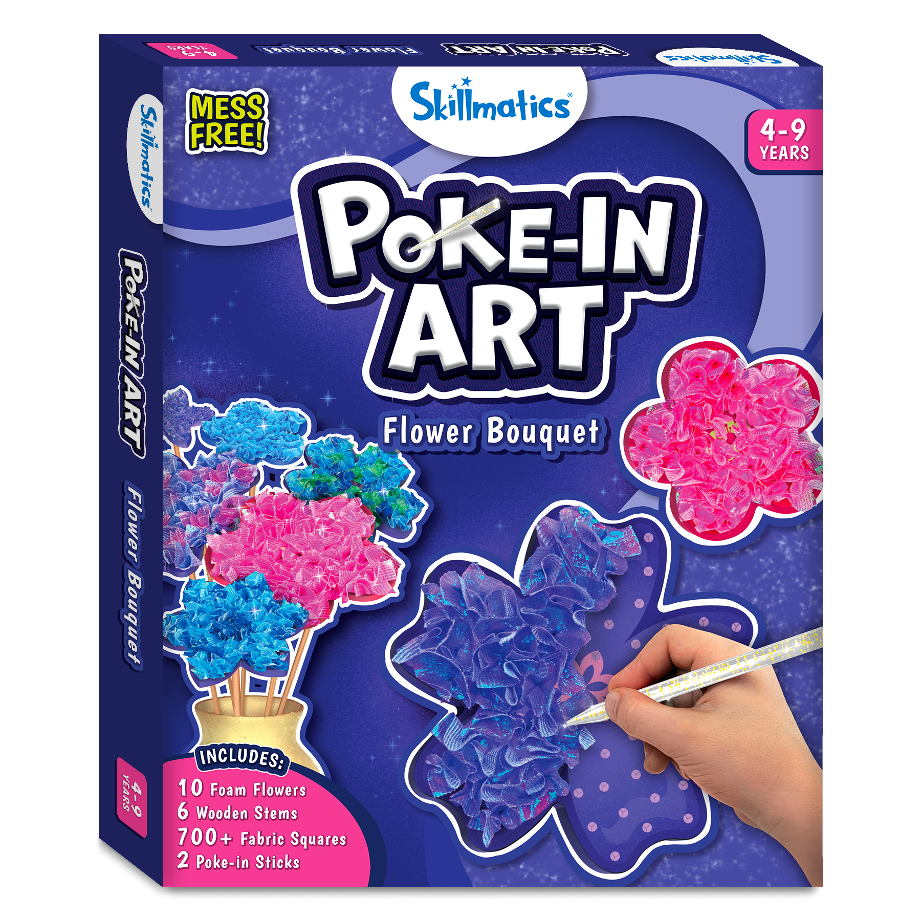 Skillmatics Art & Craft Actvity - Poke-in Art Flower Bouquet, Mess-Free Art for Kids, Craft Kits, DIY Activity, Gifts for Girls & Boys Ages 4, 5, 6, 7, 8, 9