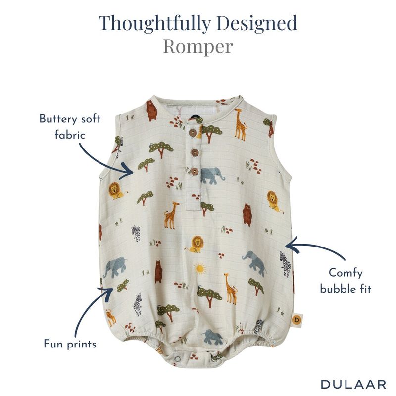 Organic Muslin Essentials (Set of 3) - 1 Swaddle + 1 Romper + 1 Face Napkin