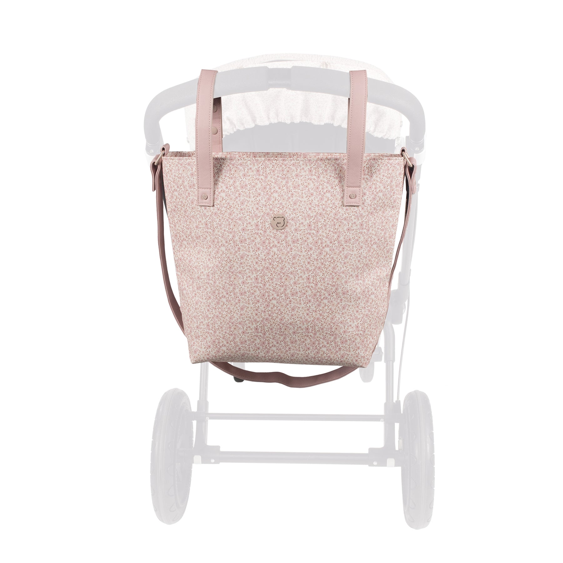 Pasito a Pasito Flower Mellow Pink Stroller Caddy Diaper Changing Bag