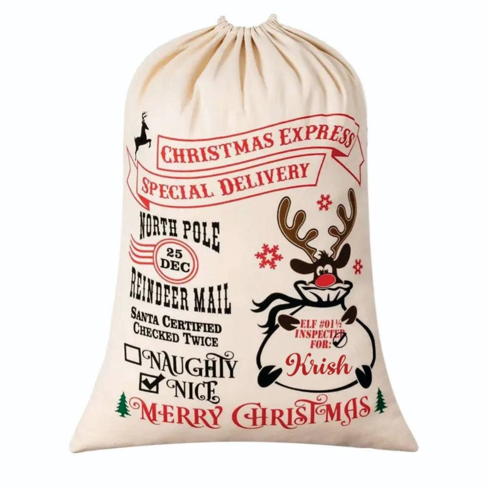 Christmas Sacks- Reindeer Mail