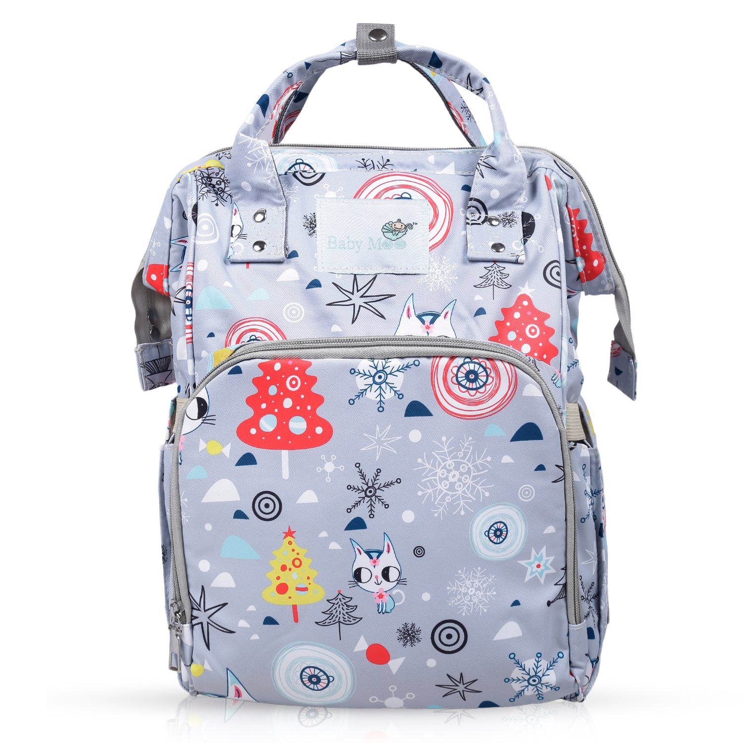 Diaper Bag 
Maternity Backpack Winter Wonderland Grey