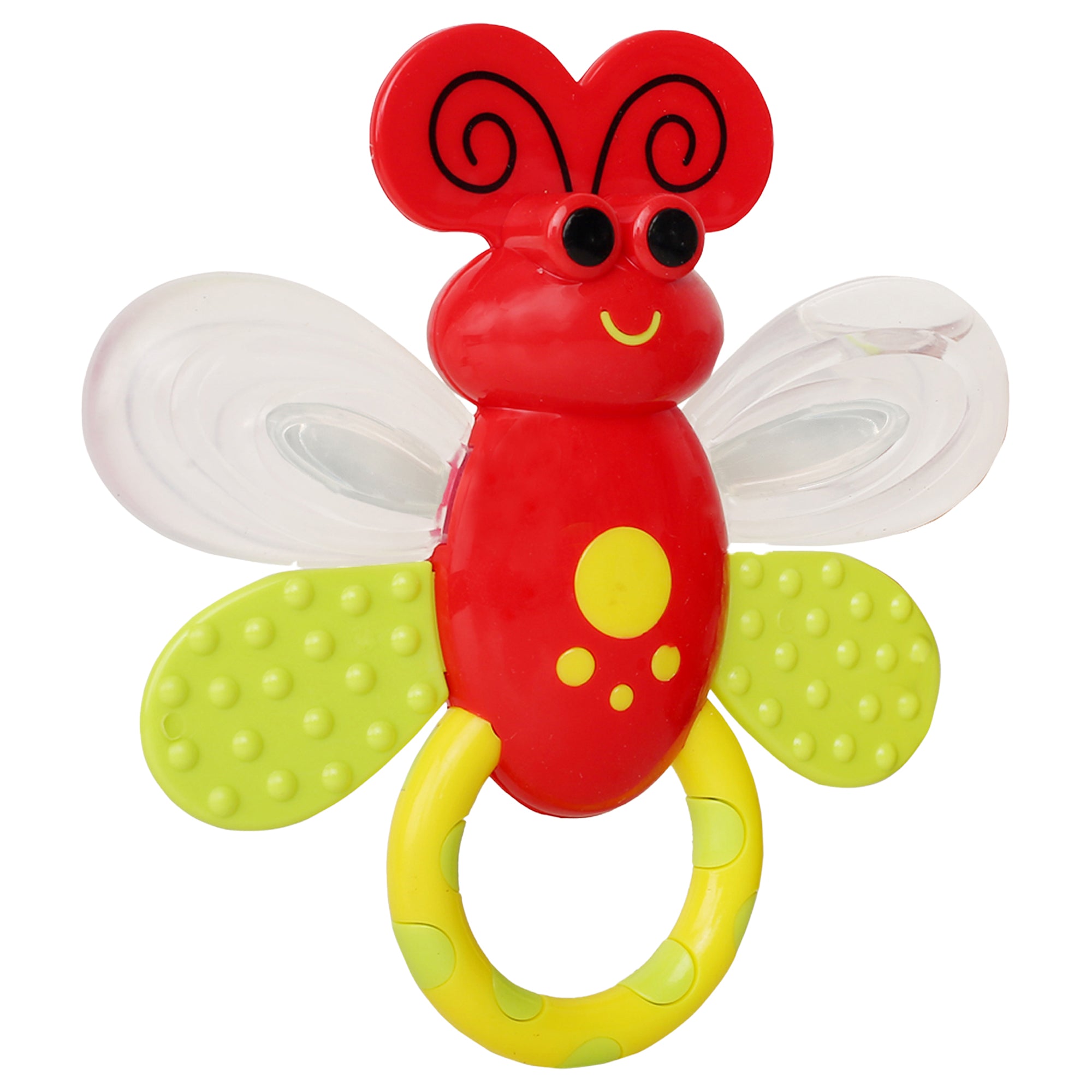 Baby Moo Butterfly Red Rattle Toy