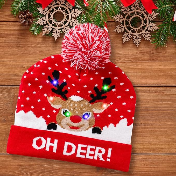Oh Deer! Knit LED Beanie
