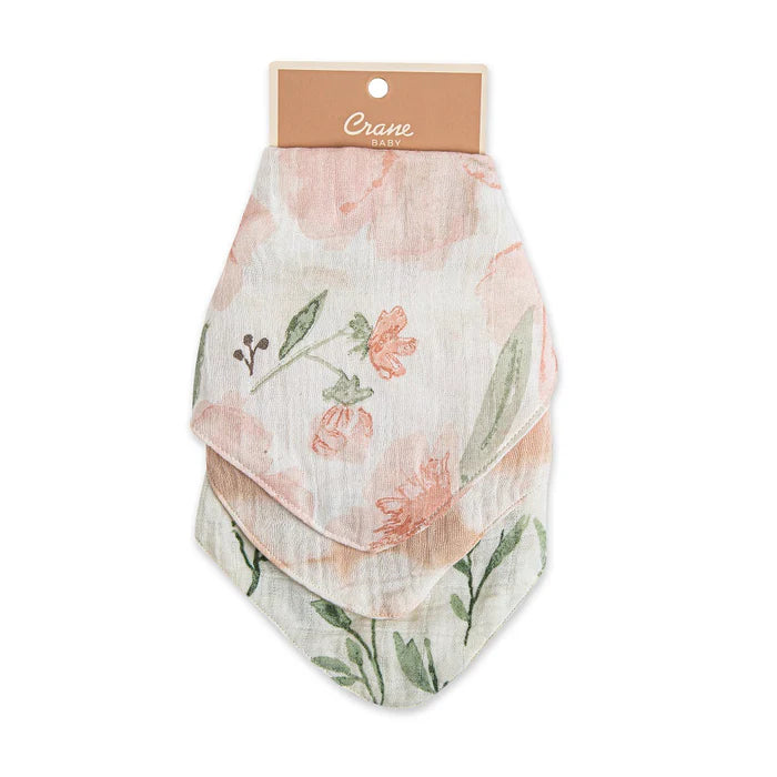 Crane Baby Bandana Bib Set