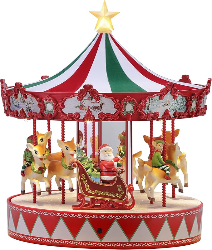 14" Musical Vintage Carousel