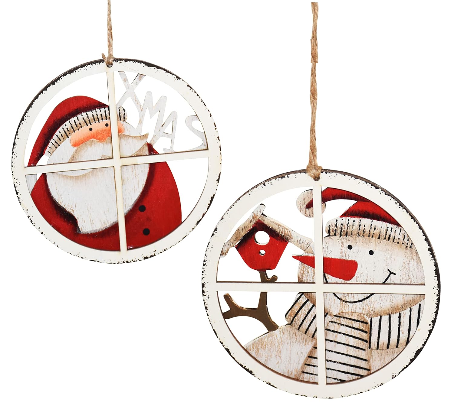 Peek-a-Boo Ornament- Santa By The Window