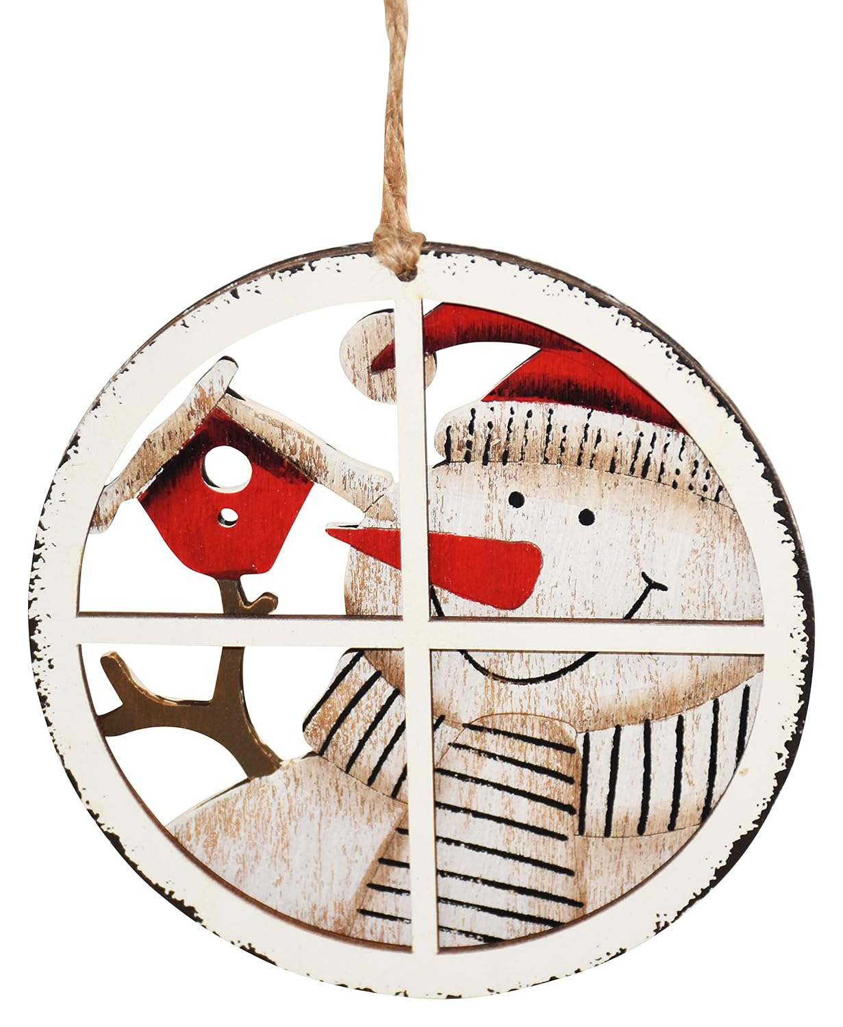 Peek-a-Boo Ornament- Snowman By The Window