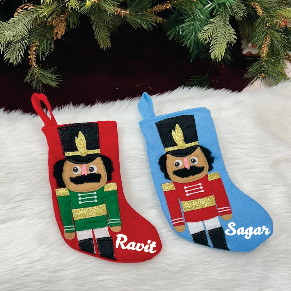 8" Nutcracker Mini Stocking (Set of 2)