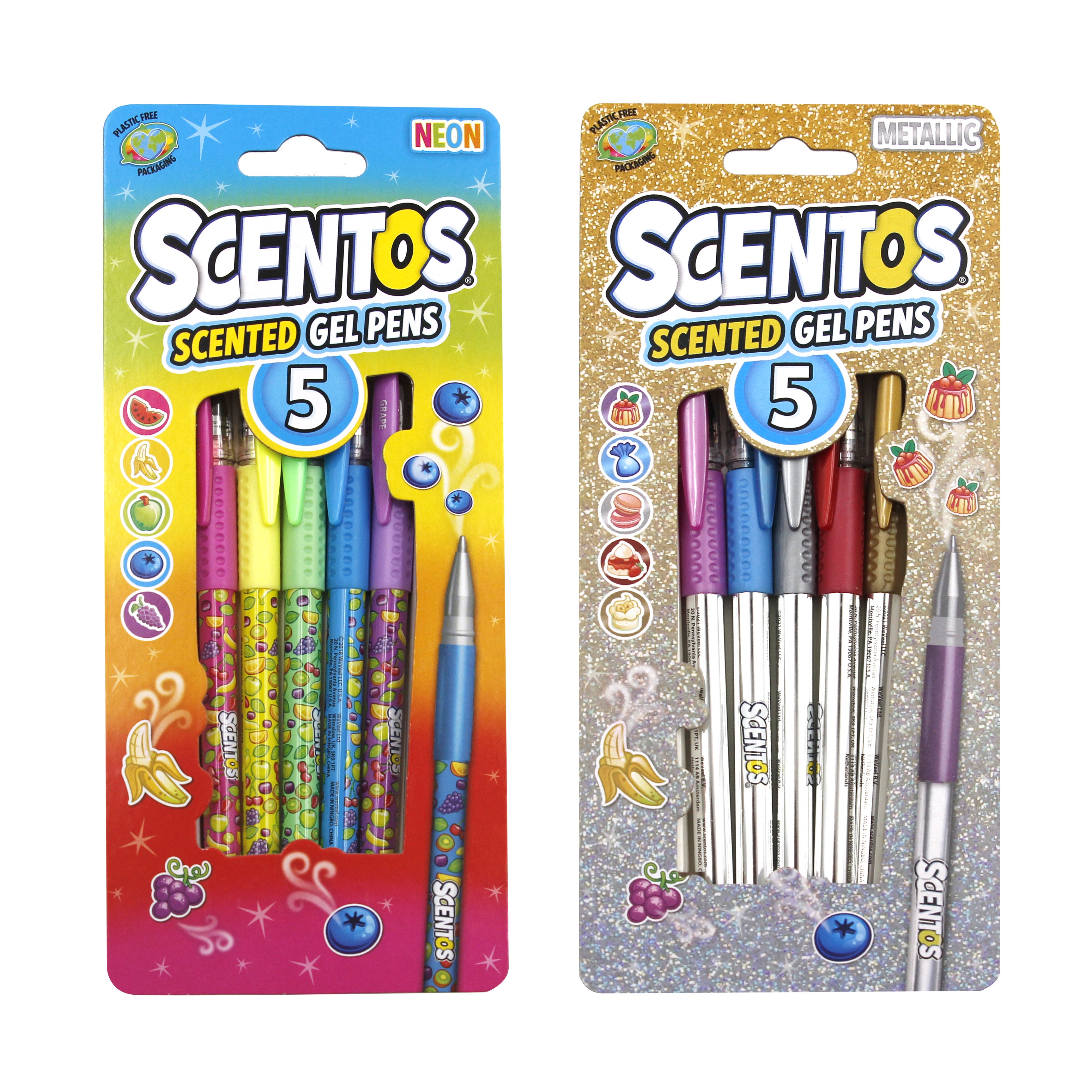 Scentos Scented 5 Neon Gel Pens