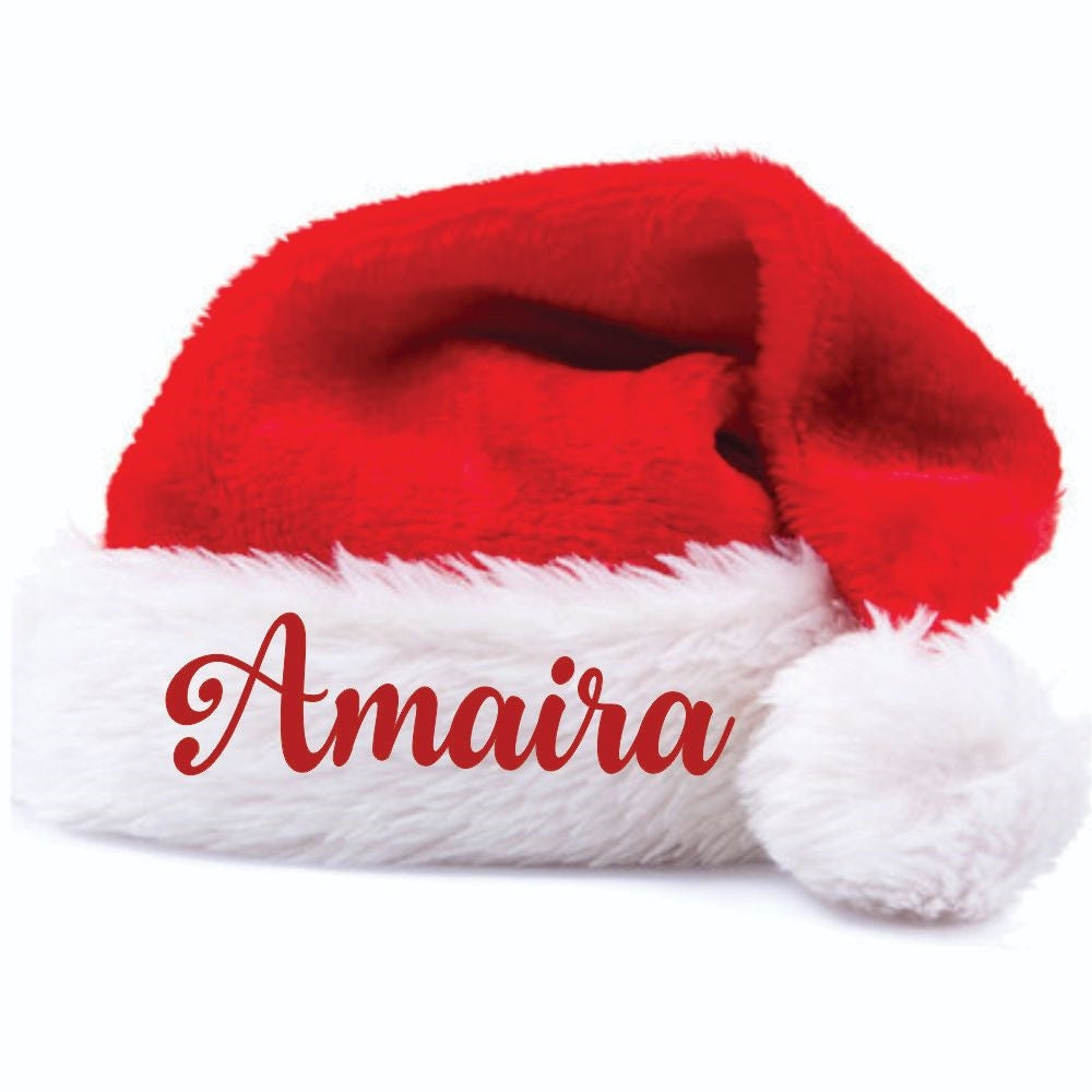 Personalised Luxe Furry Santa Caps