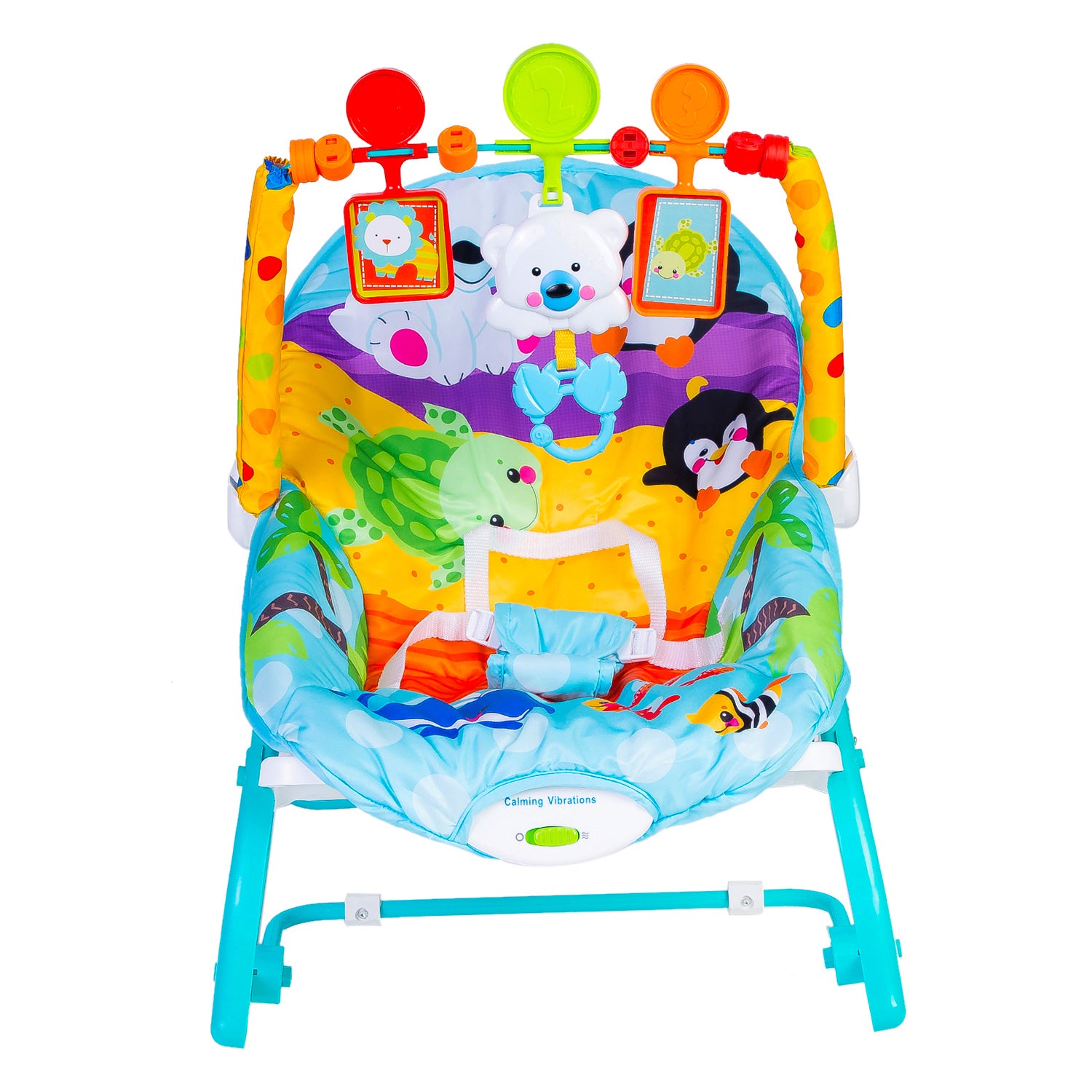 Baby Moo Newborn To Toddler Portable Rocker With Hanging Toys