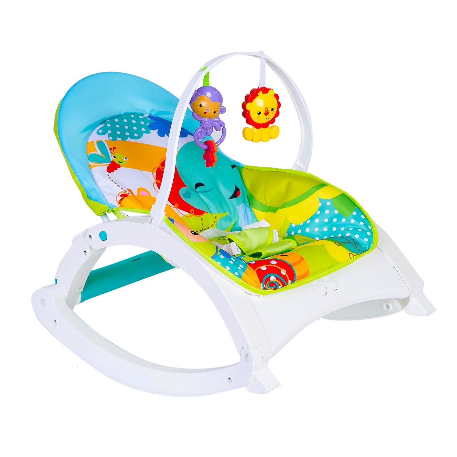 Baby Moo Newborn To Toddler Happy Baby Bouncer With Hanging Toys