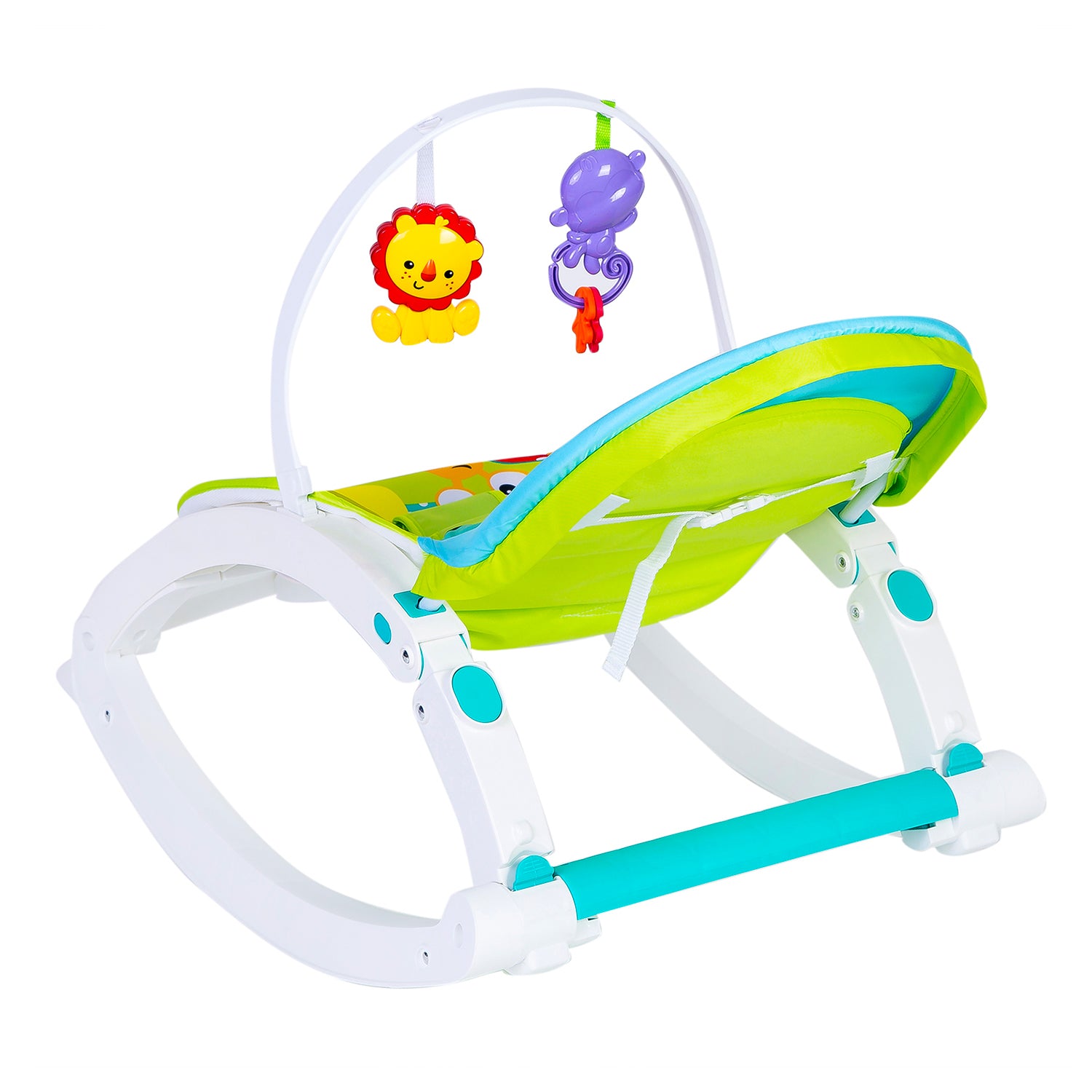 Baby Moo Newborn To Toddler Happy Baby Bouncer With Hanging Toys