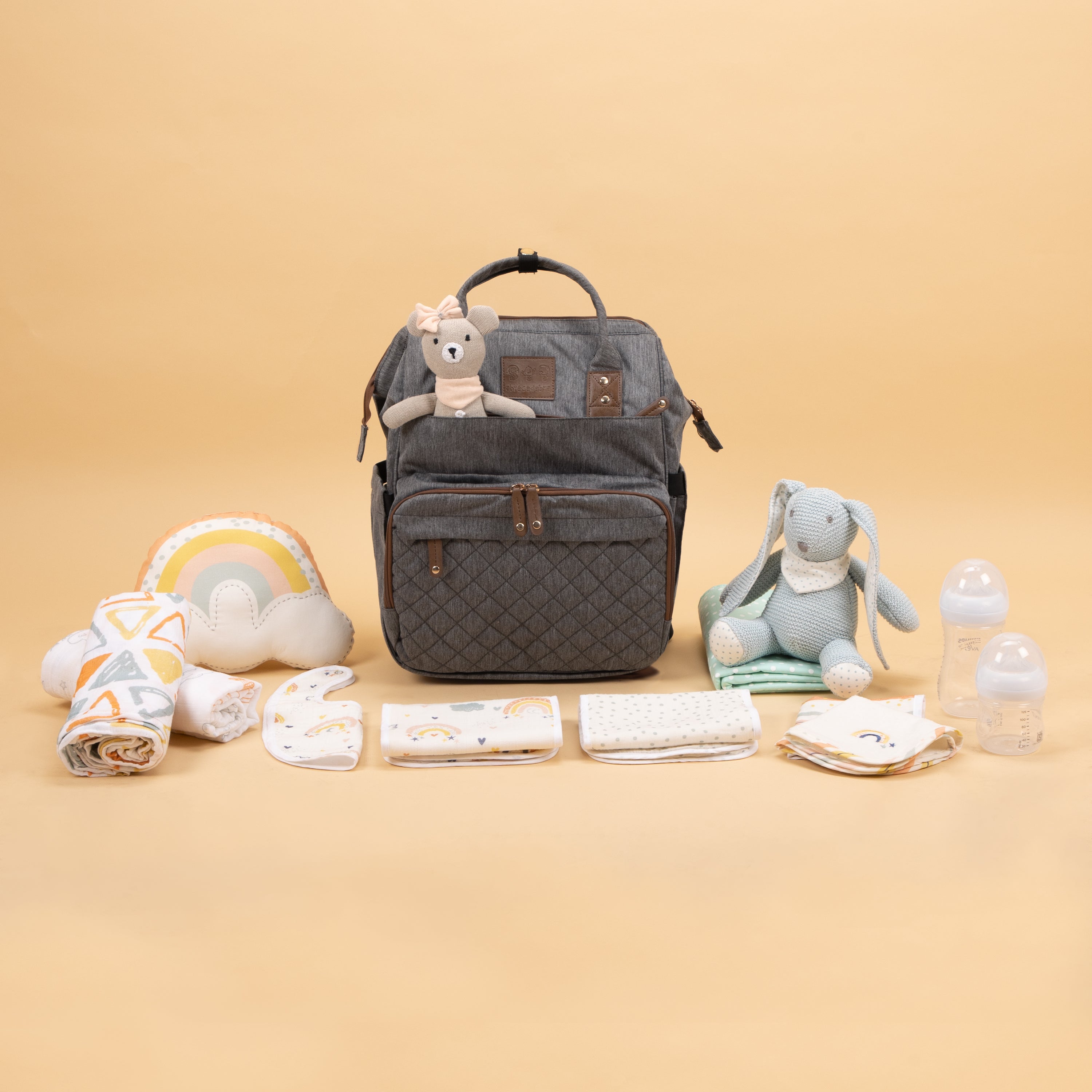 Abracadabra Diaper Bag With Changing Station - Grey