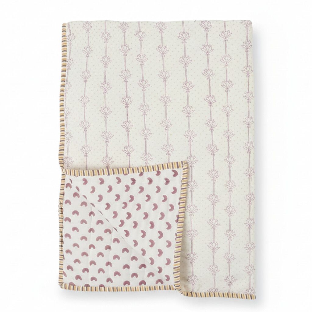 Reversible Mulmul Quilt | Hand-Block Printed