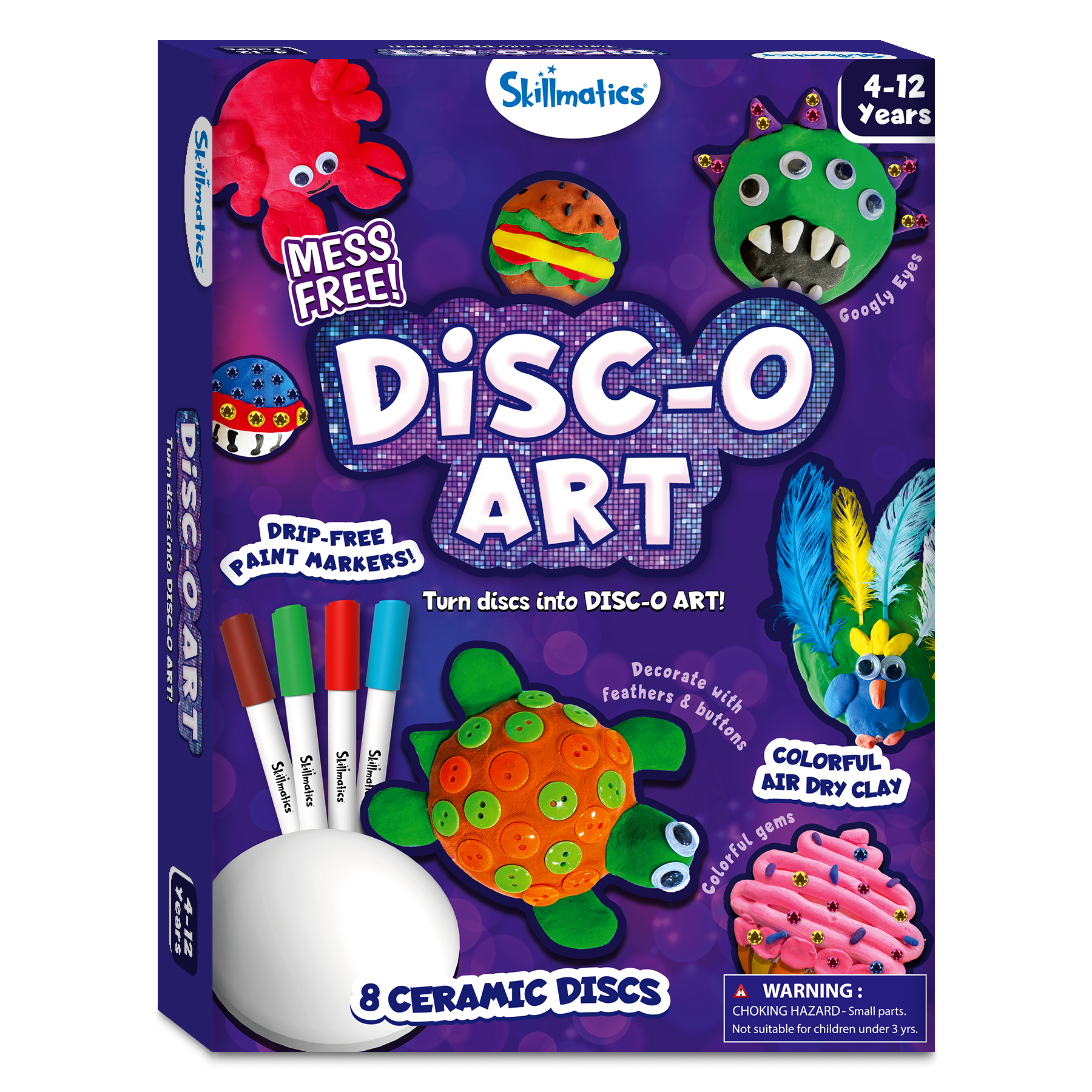 Skillmatics Art & Craft Activity - Disc-O Art, Mess-Free Art & Craft Activity for Girls & Boys, Craft Kits & Supplies, DIY Creative Activity, Gifts for Kids Ages 4, 5, 6, 7, 8, 9, 10, 11,12