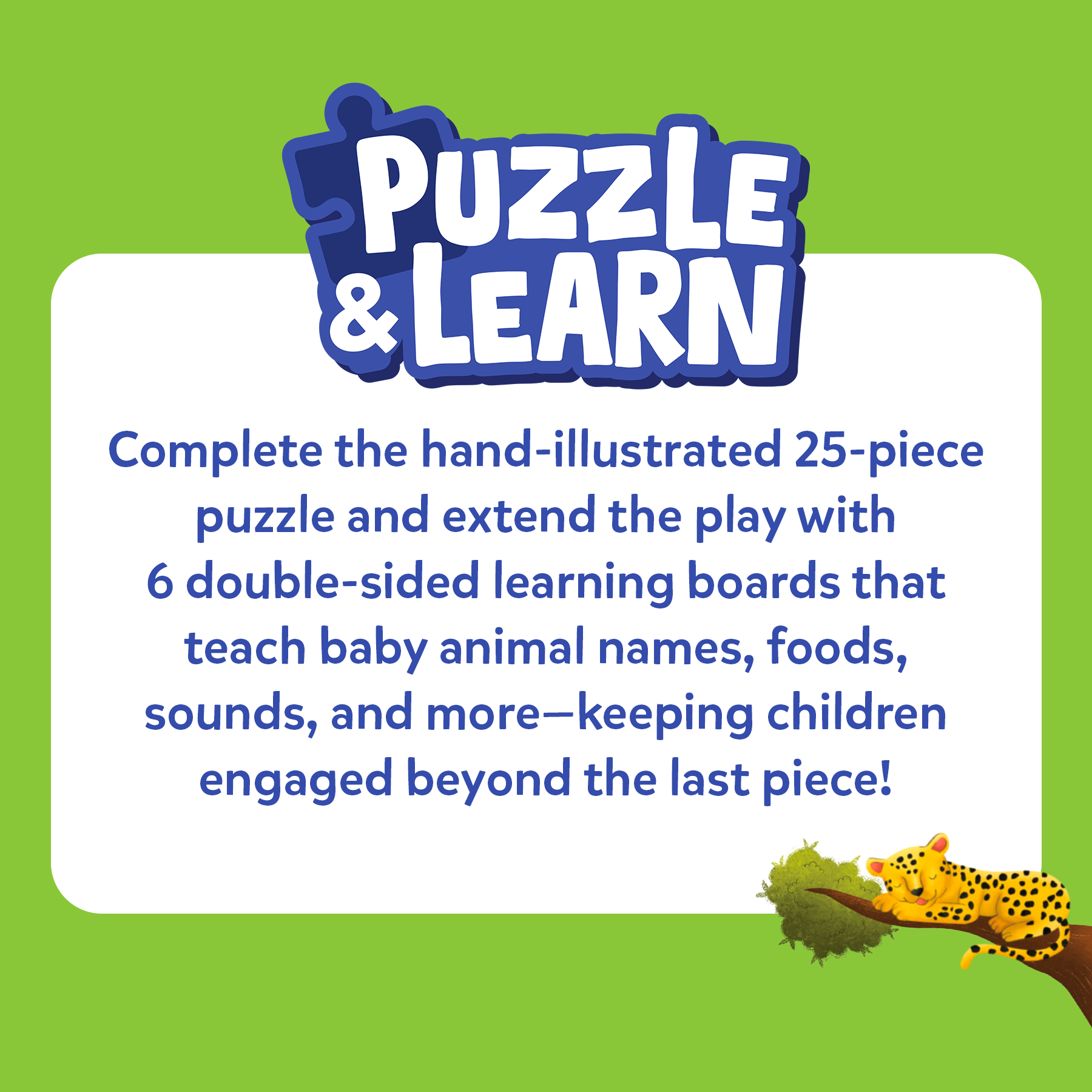 Puzzle & Learn – 25-Piece Jigsaw Puzzle with Learning Boards