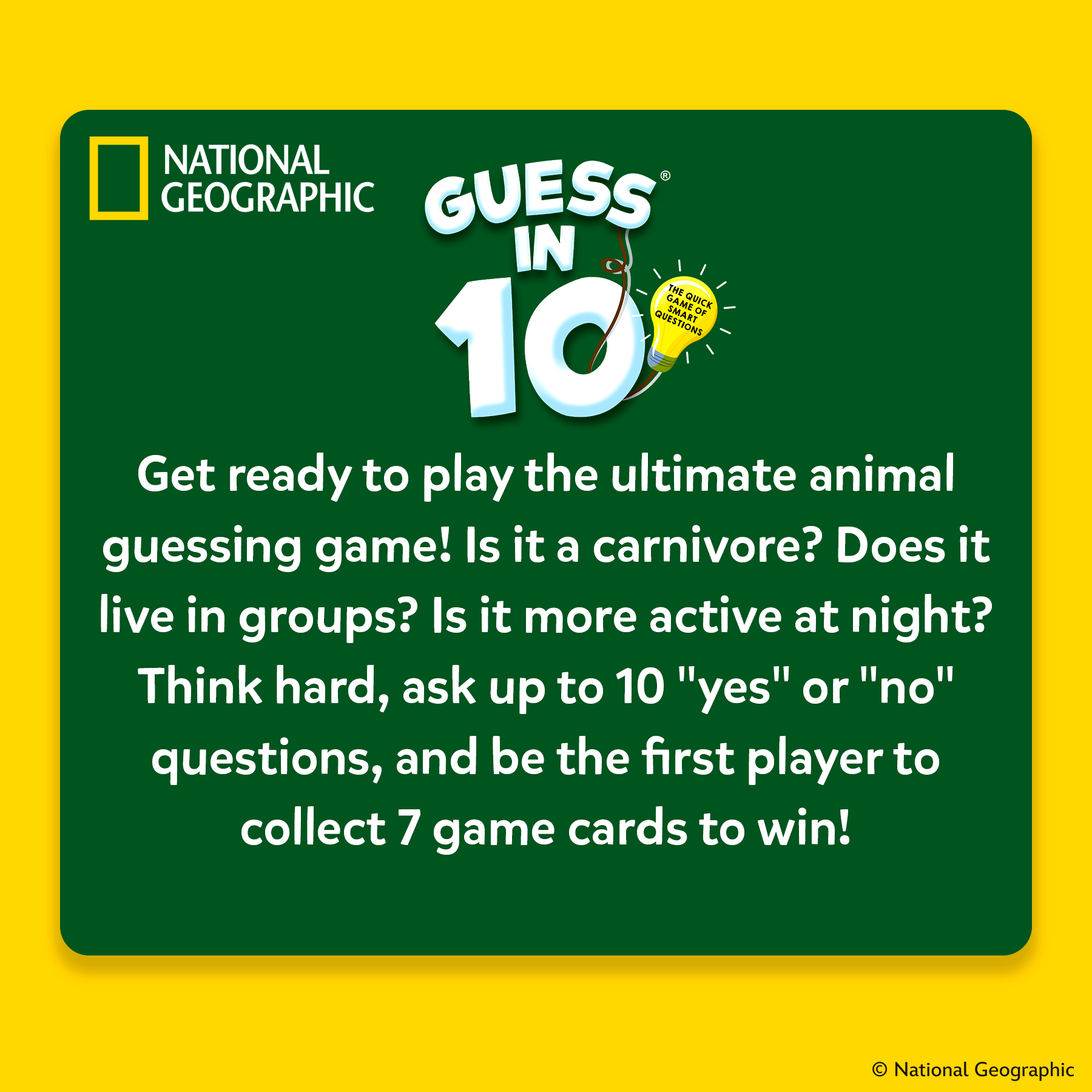 Skillmatics Guess in 10 National Geographic Animals, Educational Card Game