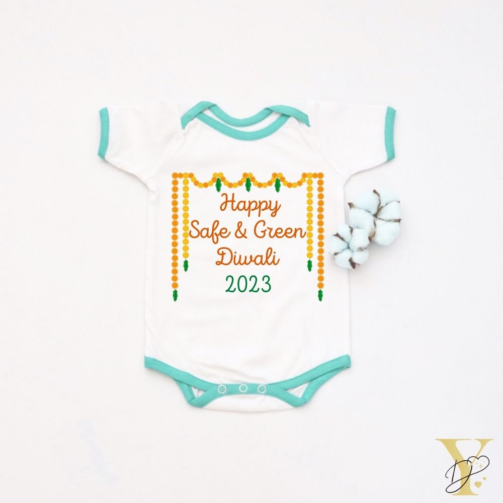 Green Diwali Personalised Bodysuit (Green Love)