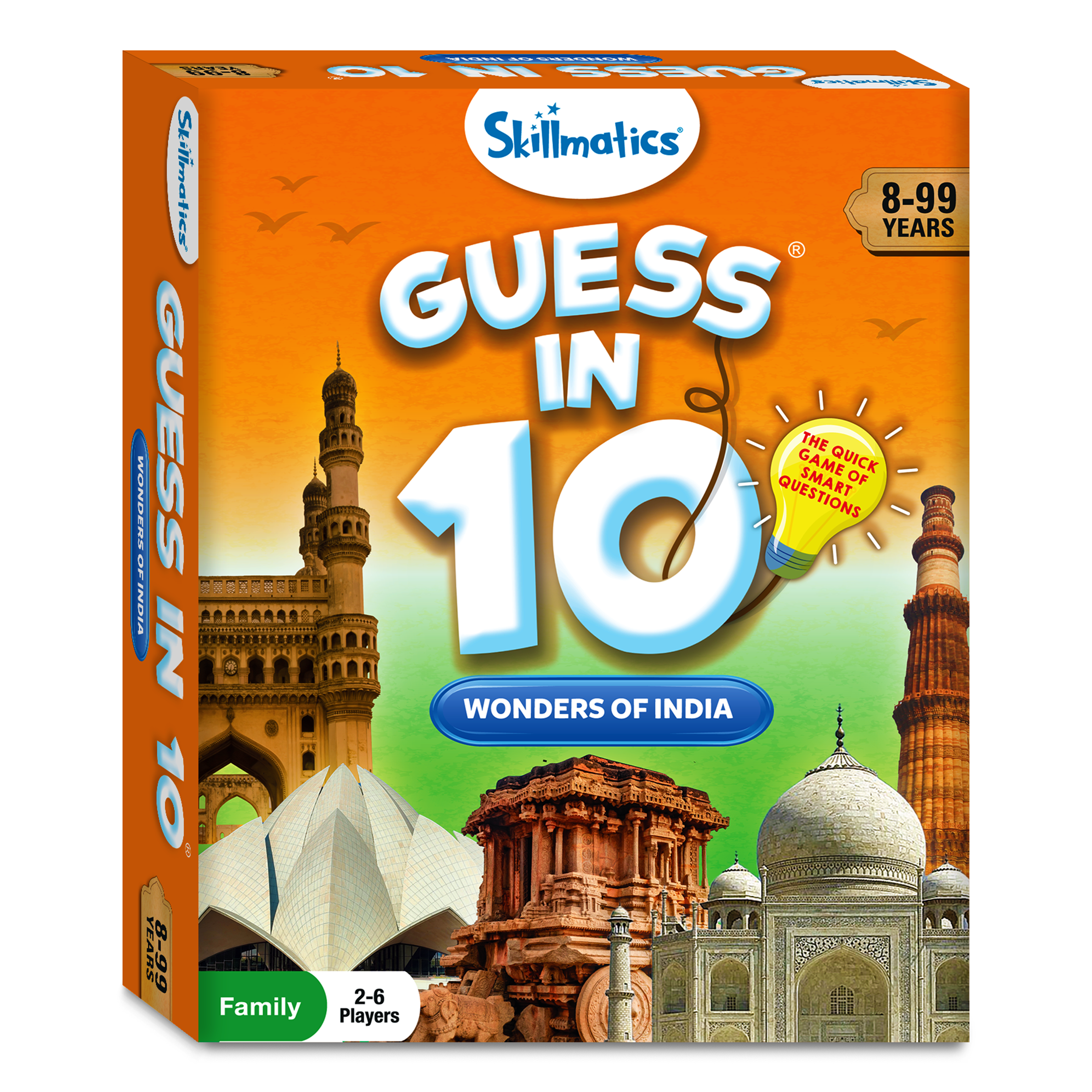 Skillmatics Card Game - Guess in 10 Wonders of India, Perfect for Boys, Girls, Kids, and Families Who Love, Educational Games, Board Games, Gifts for Ages 8, 9, 10 and Up