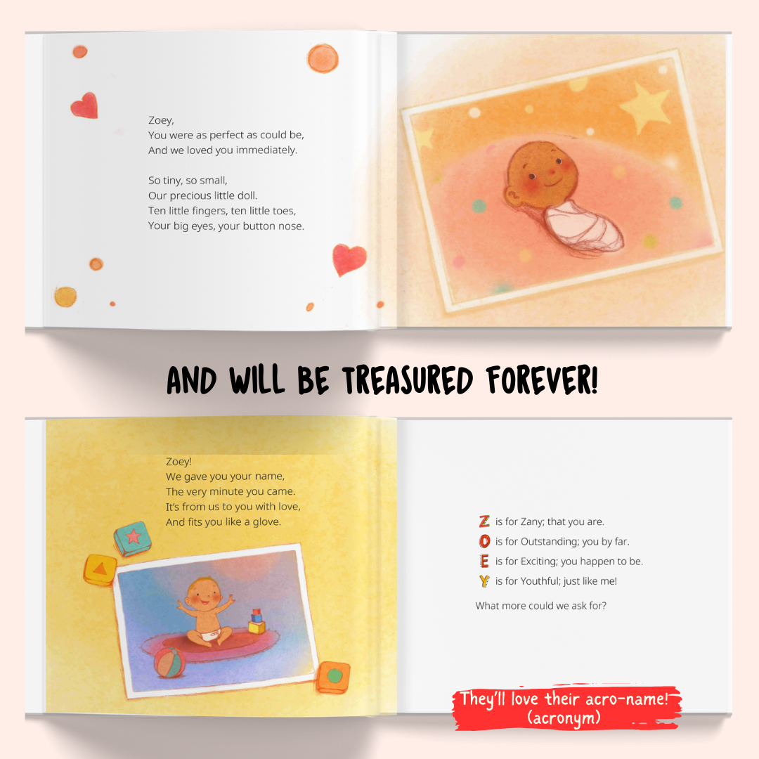 Personalised Storybook - Your Baby's Story; Sibling Version (For 2nd / The Younger Child)