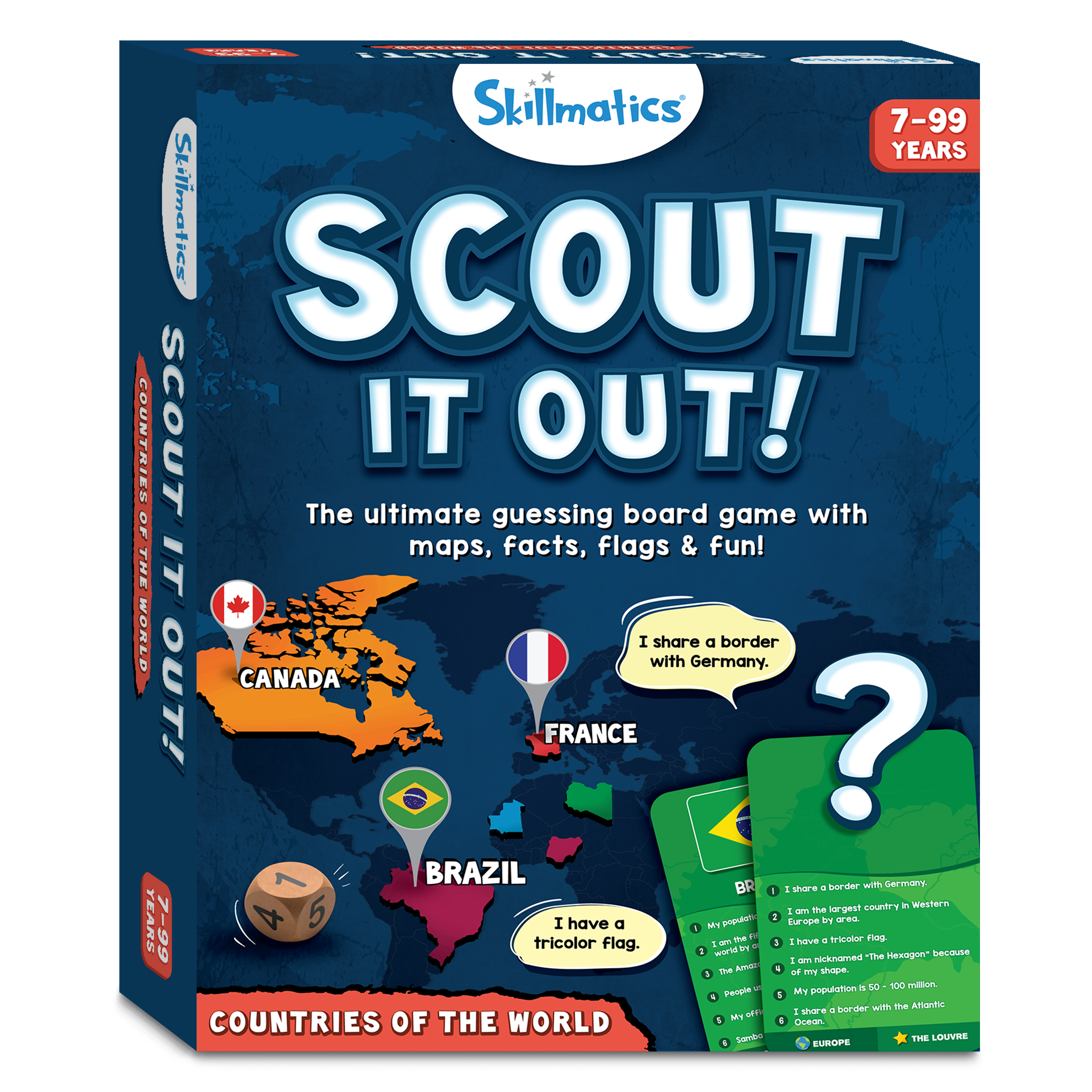 Skillmatics Board Game - Scout It Out Countries of the World, Fun Guessing & Trivia Game for Families, Ages 7 and Up