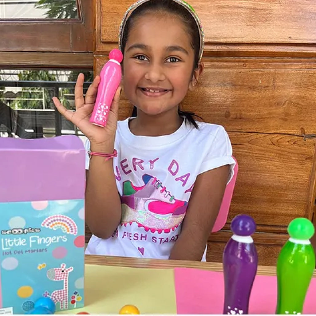 Little Fingers Hot Dot Markers(Pack Of 6)