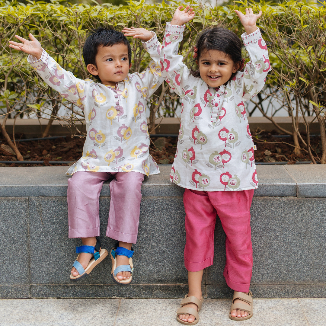 Chanderi Kurta Pyjama Set