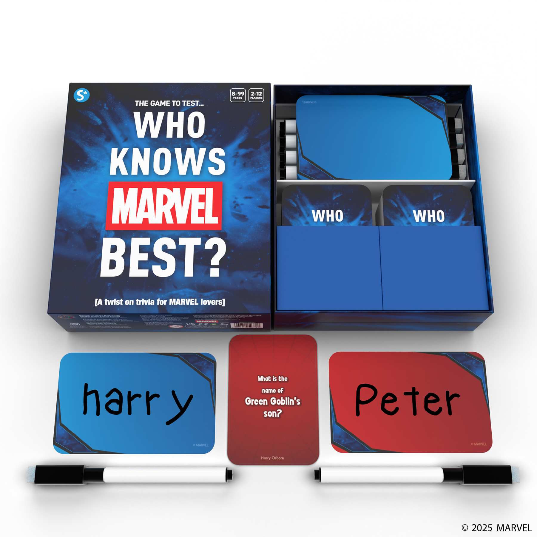 Skillmatics Card Game - Who Knows Marvel Best, Family Party Game for Boys, Girls, Teens, Adults Who Love Avengers, Spiderman, Iron Man, Hulk, Fun for Game Night, Gifts for Ages 8, 9, 10 and Up