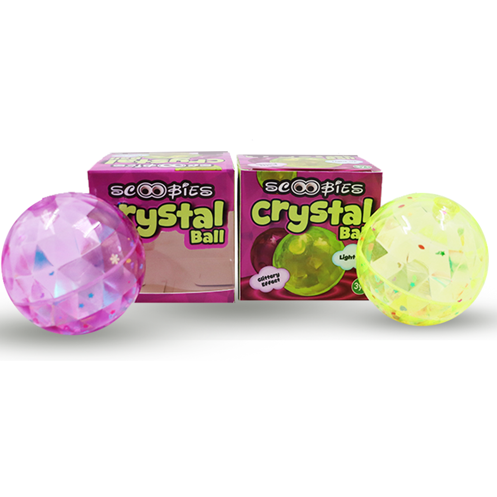 Scoobies Crystal Ball – LED Flashing Bouncing Ball | Sensory Playtime Toy | Safe & Durable | Portable Fun for Kids 3+