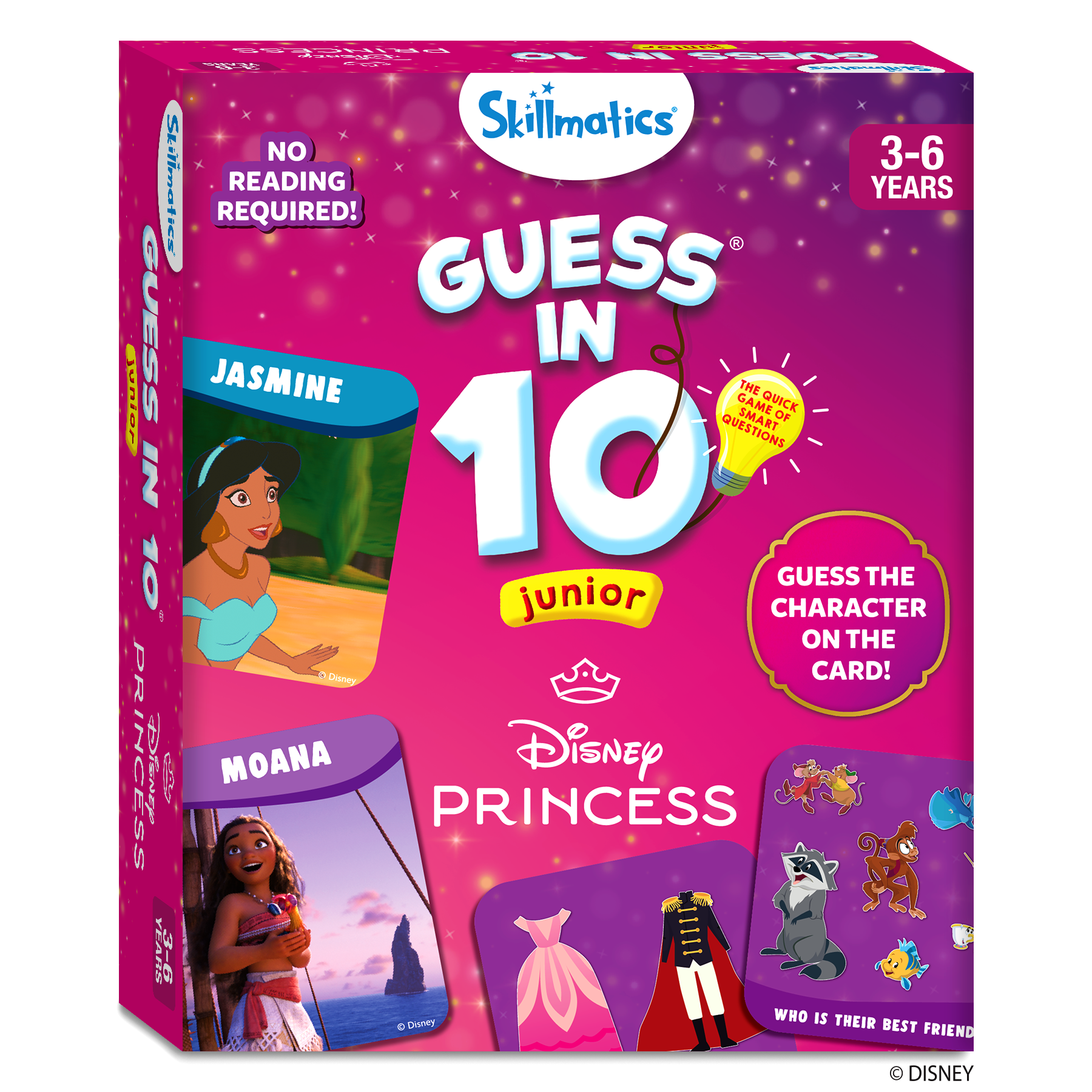 Skillmatics Card Game - Guess in 10 Junior Disney Princess for Kids, Girls, Boys, Who Love Board Games, Cinderella, Ariel, Jasmine, Gifts for Ages 3, 4, 5, 6, Travel Friendly