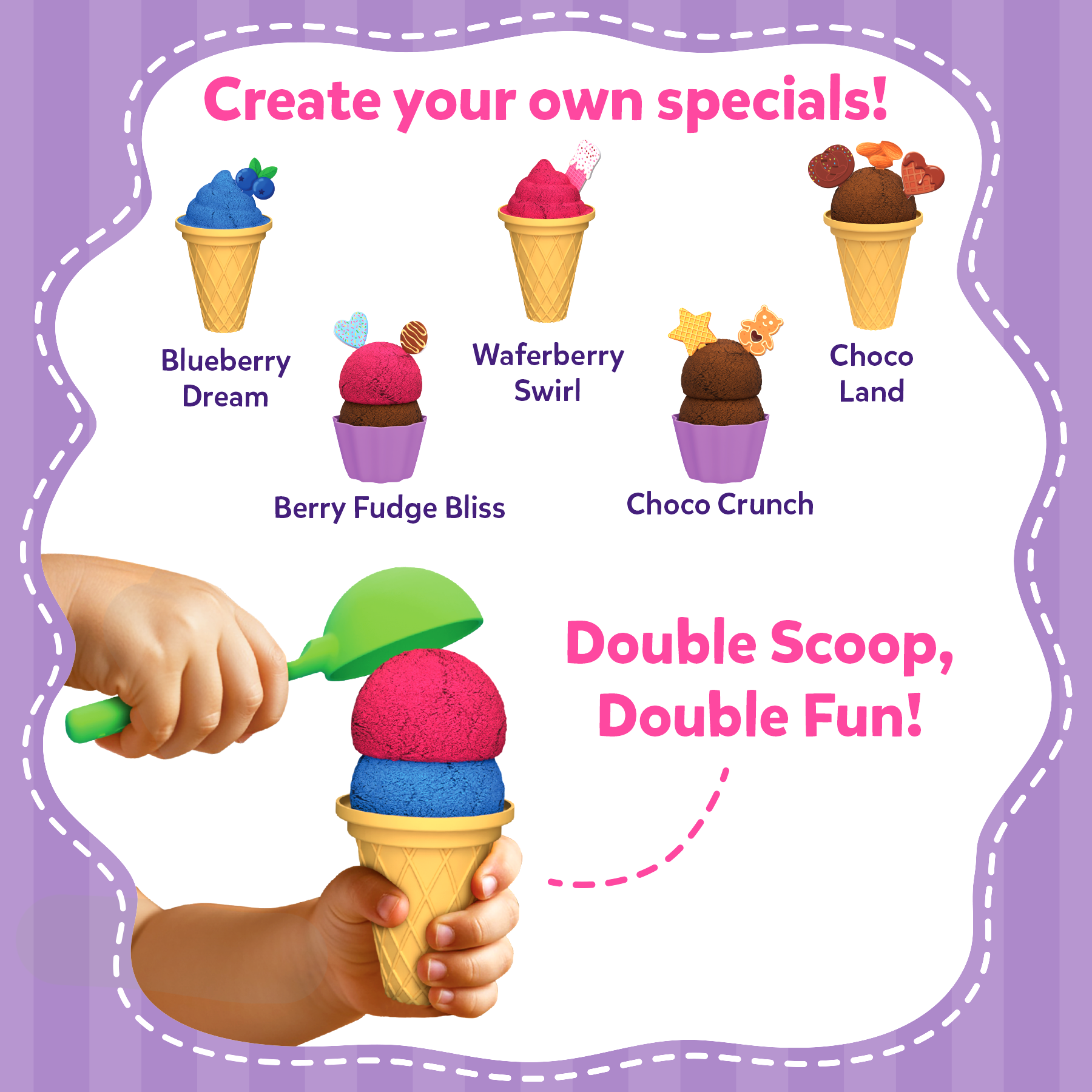 Skillmatics Sand Ice Cream Parlour Set - Sensory Toy & Pretend Dessert Shop Play Kit for Kids, Creative Sand Art Activity with Cones, Cups & Toppings, Gifts for Boys & Girls Ages 3, 4, 5, 6, 7