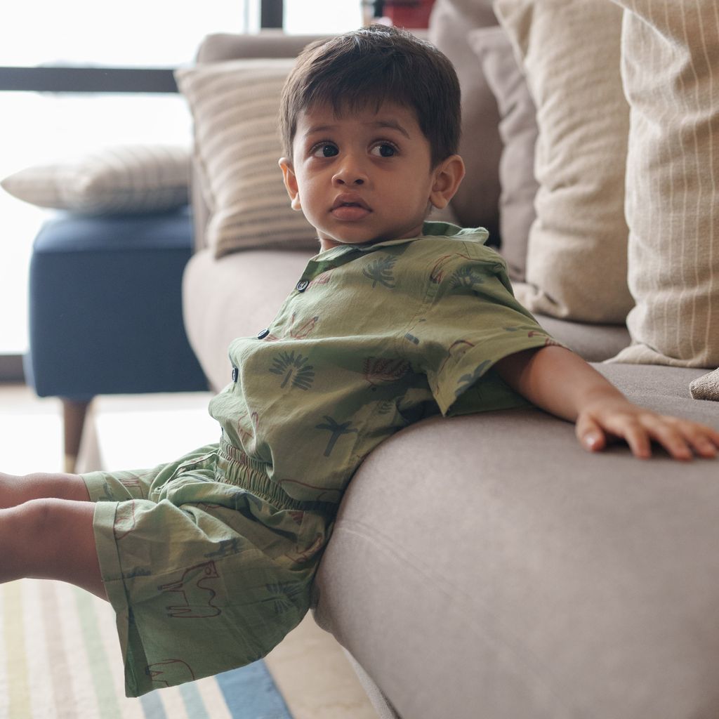 Mulmul Shirt & Shorts Set