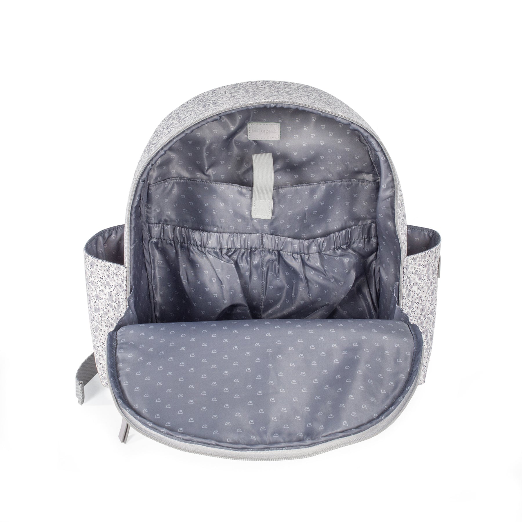 Pasito a Pasito Flower Mellow Grey Backpack Diaper Changing Bag