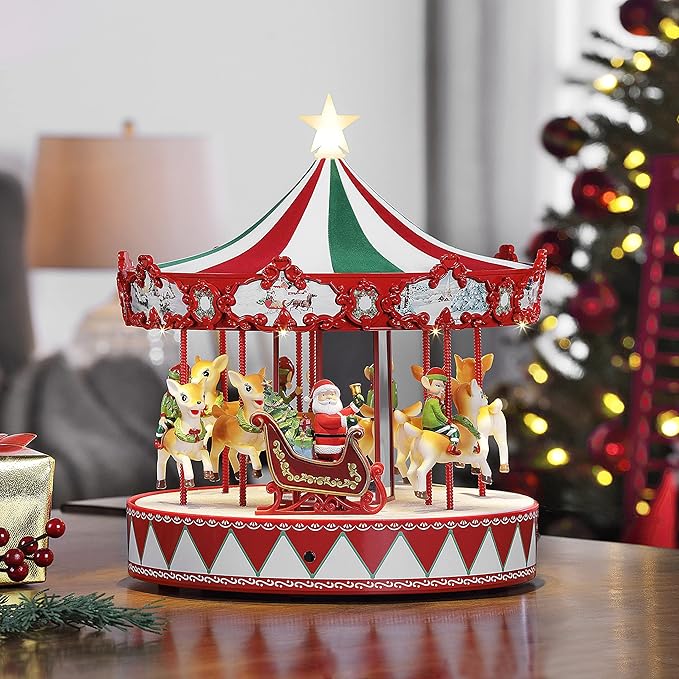 14" Musical Vintage Carousel