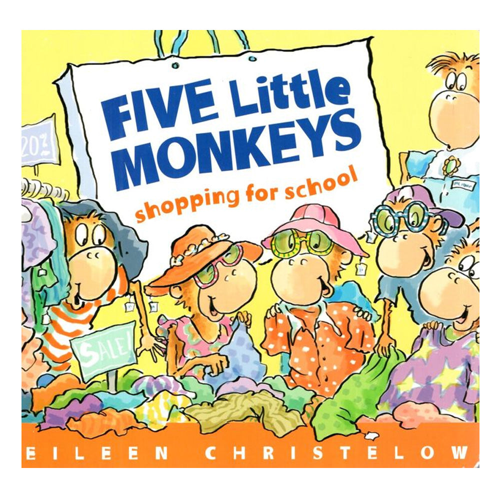 Five Little Monkeys Shopping for School - Board book