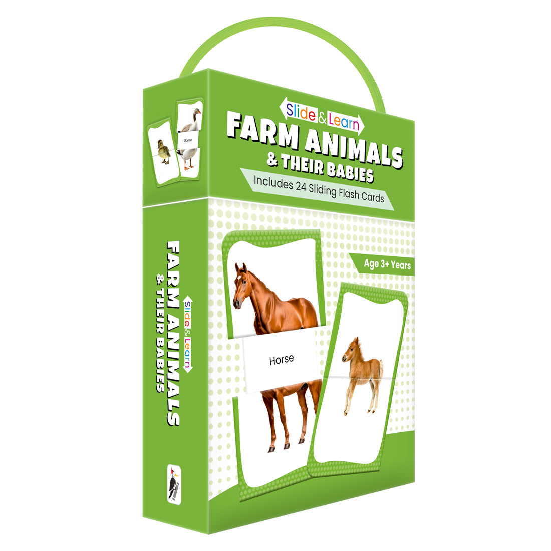 Woodpecker Books: Slide & Learn Flash cards - Farm Animals & Babies