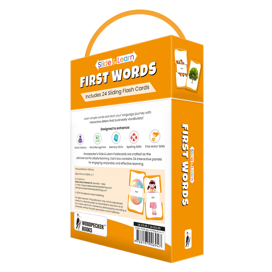Woodpecker Books: Slide & Learn Flash cards - First Words