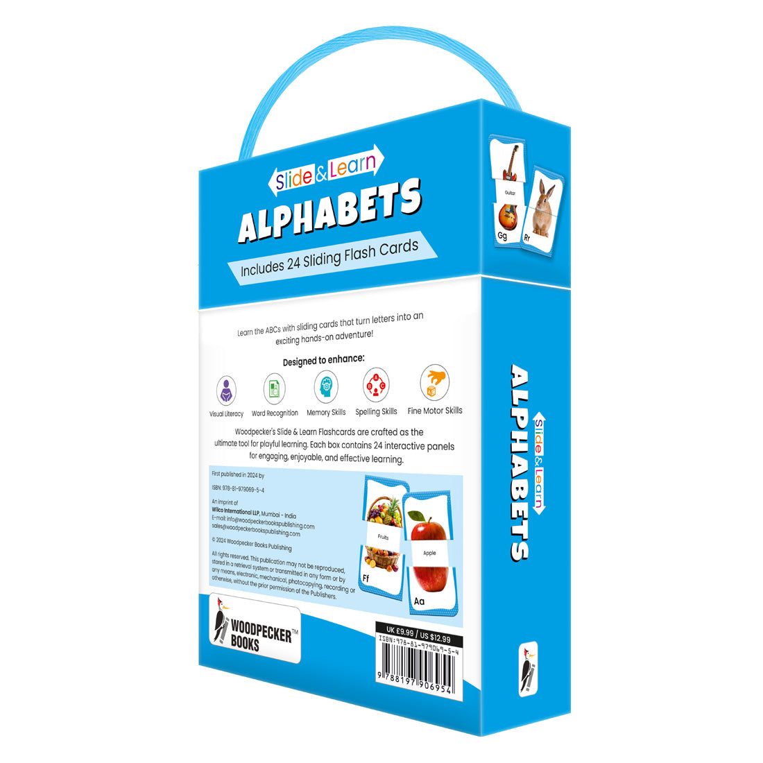 Woodpecker Books: Slide & Learn Flash cards - Alphabets