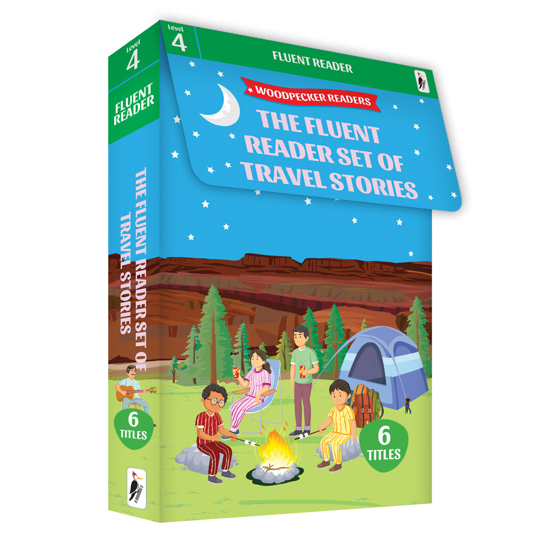 Woodpecker Books Level 4: Fluent Reader Set Of Travel Stories (6 Vol Set)