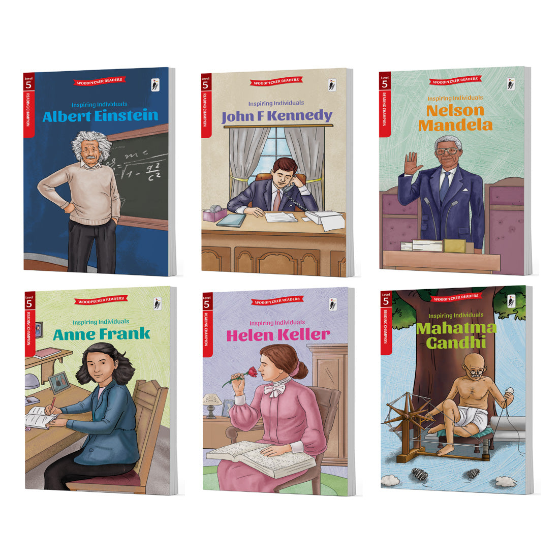 Woodpecker Books Level 5: Independent Reader Set Inspiring Individuals (6 Vol Set)